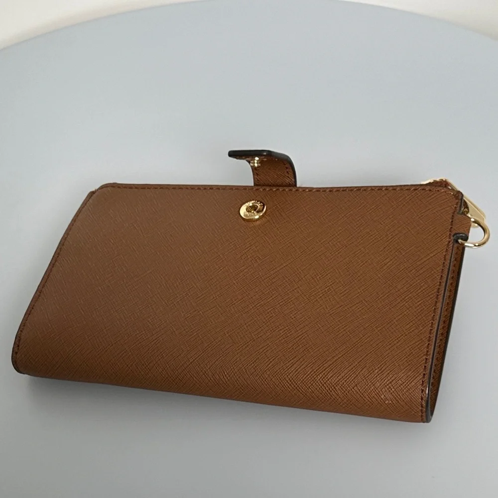 Michael Kors Tan Wallet with Gold Zipper